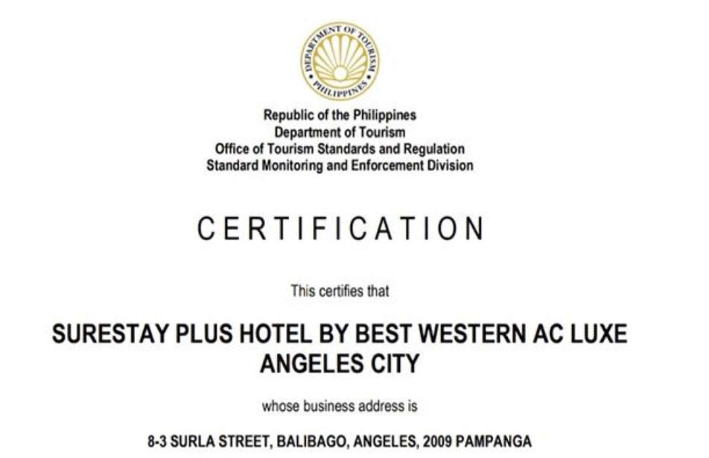 Surestay Plus Hotel By Best Western Ac Luxe Angeles City Extérieur photo